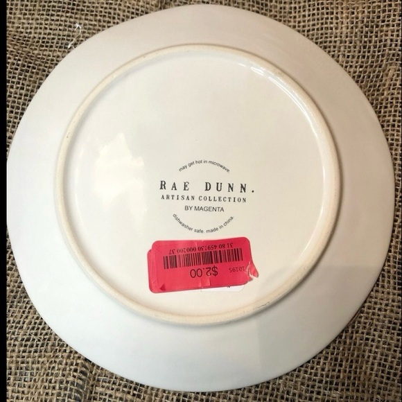 (5) Rae Dunn Red Line Taste Salad Dessert Plates NWT...